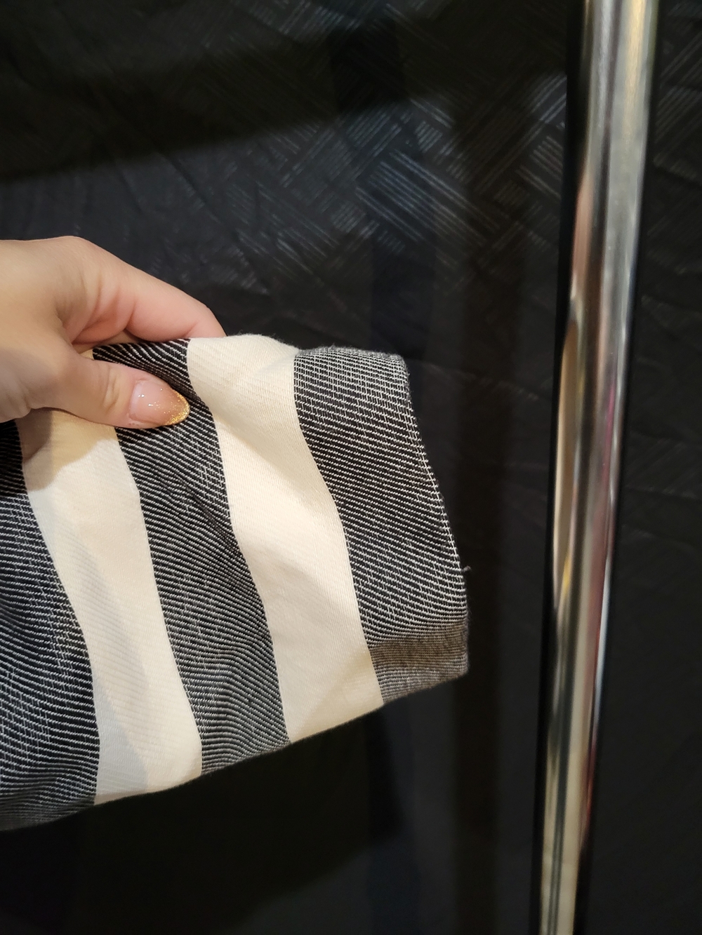Lord & Taylor Black and White Striped Jacket - Picture 6 of 9